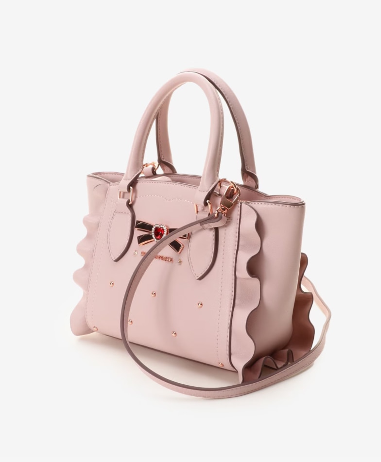 リボンスタッズフラッター(ミニ)【ピンクベージュ】 ピンクベージュ 0