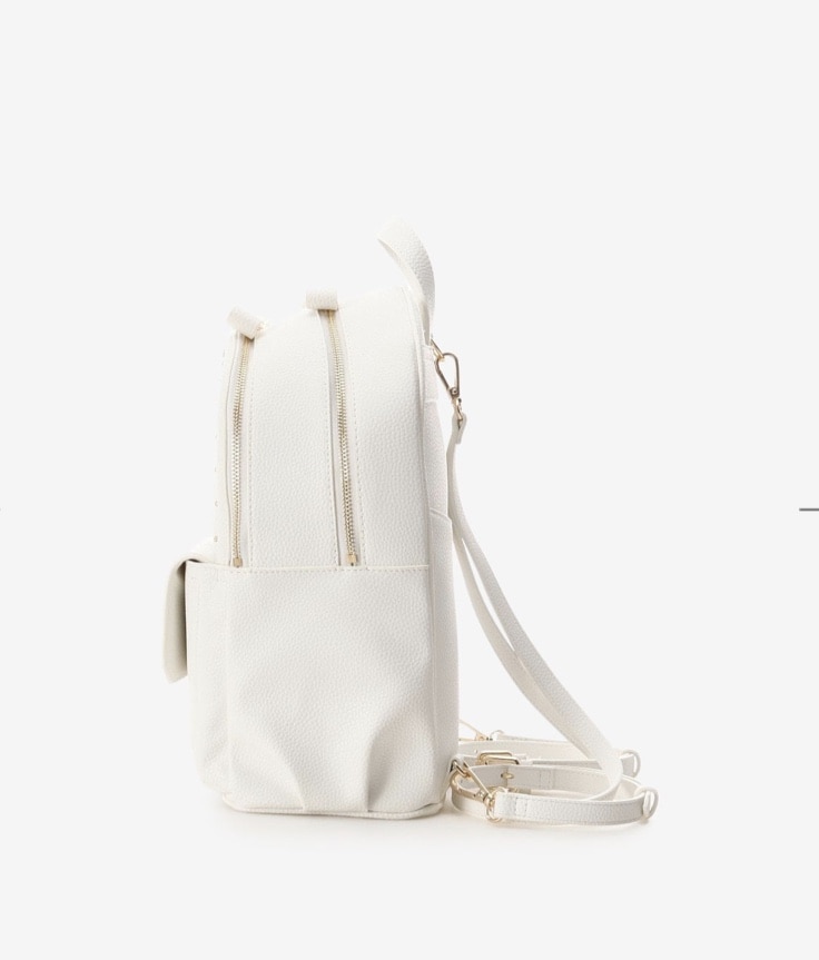 ビジューリボンリュック(大) ホワイト 0