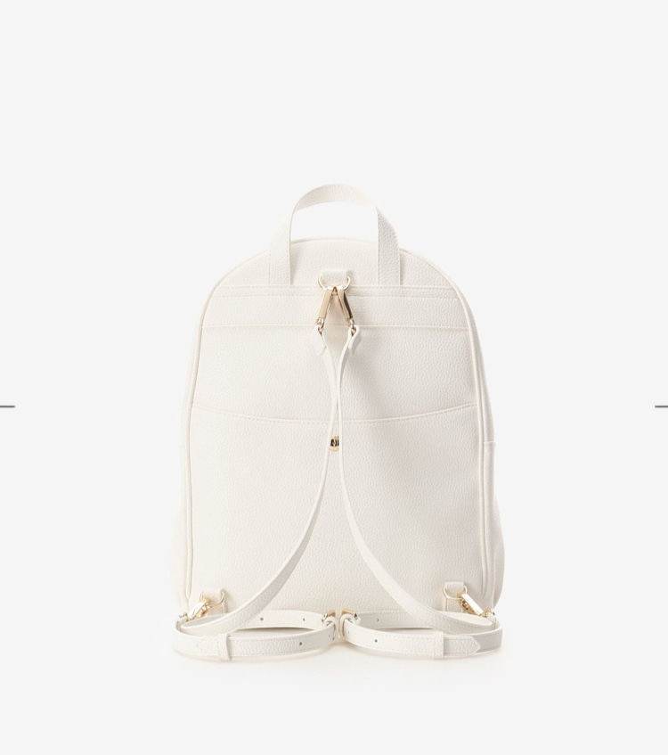 ビジューリボンリュック(大) ホワイト 0