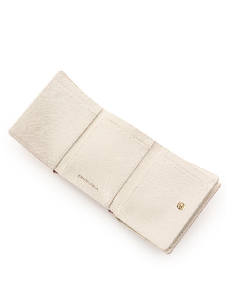 フロントバックル折財布【ピンク】 ピンク