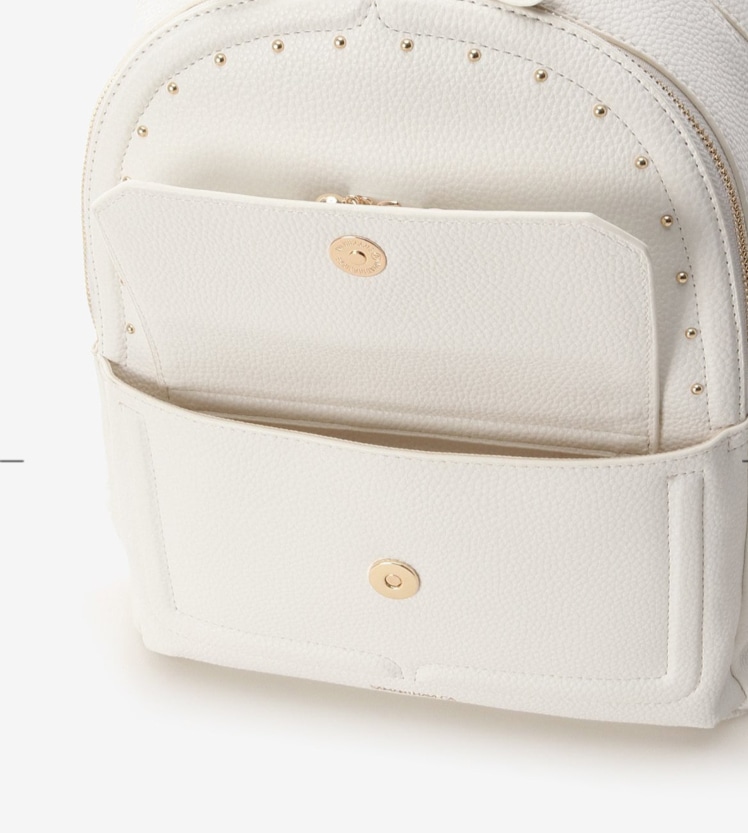 ビジューリボンリュック(大) ホワイト 0