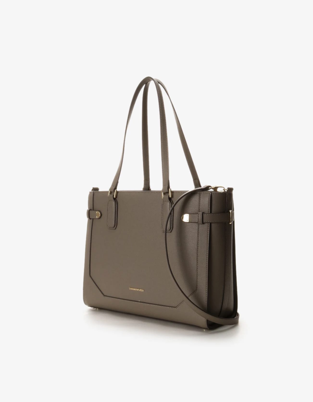  ベルト金具トートバッグ【グレージュ】 グレージュ