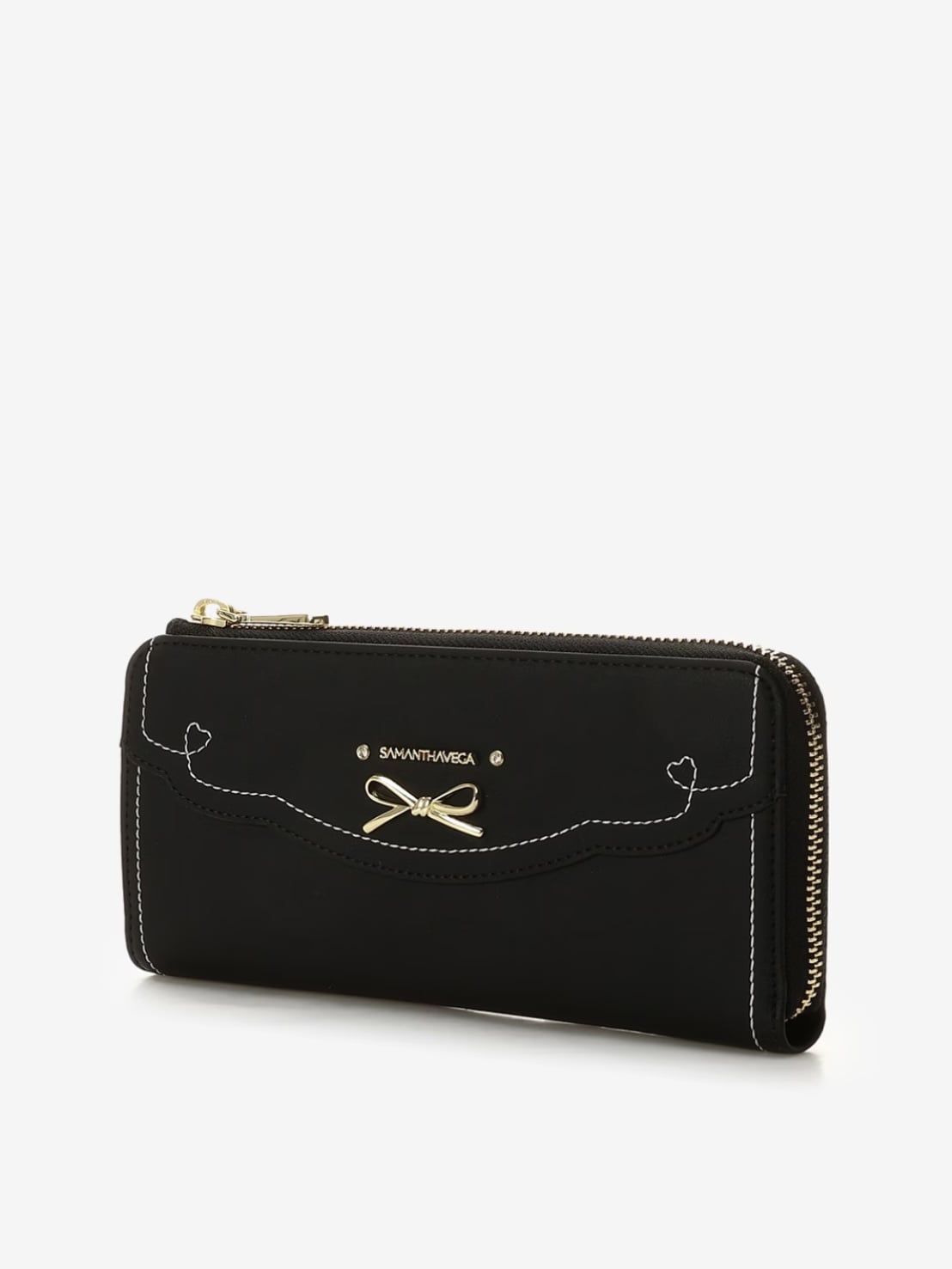 フリルリボン長財布【ブラック】 ブラック