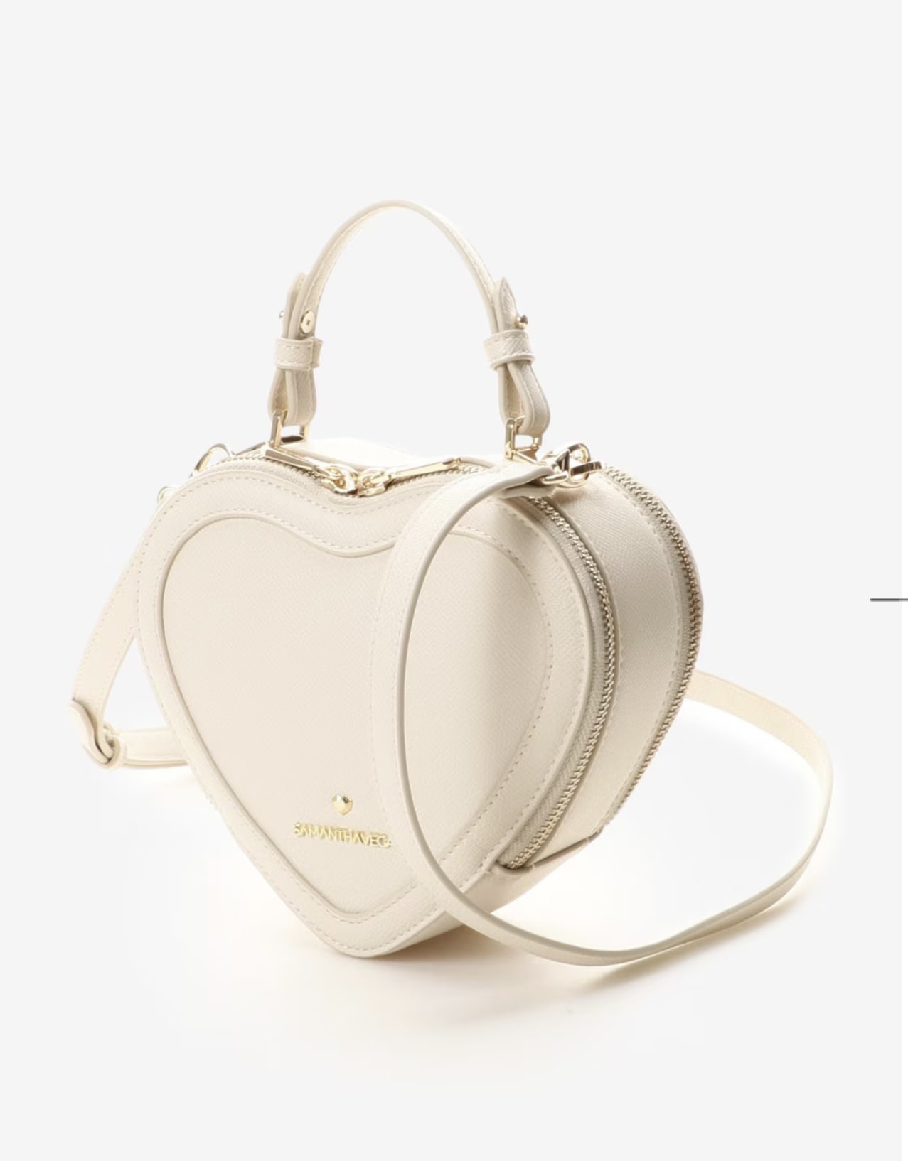 ハート型ショルダーバッグ【オフホワイト】 オフホワイト