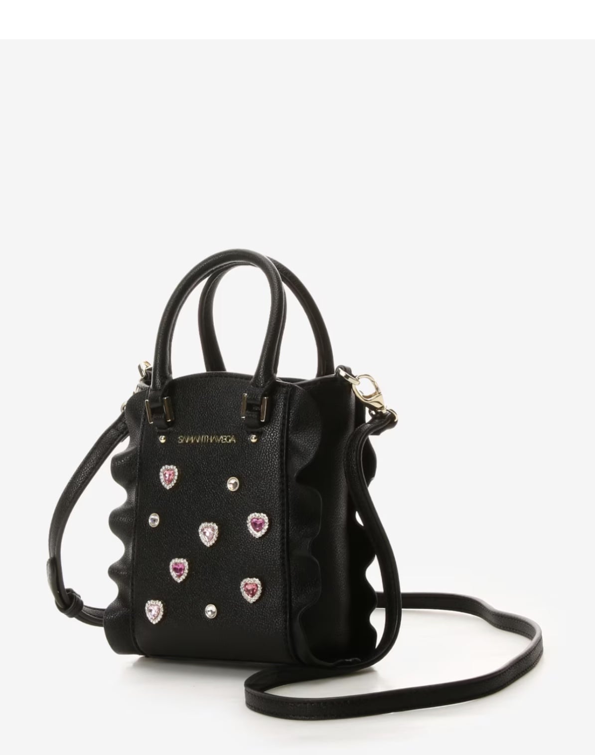 プチビジューフラッタースマホショルダー【ブラック】 ブラック