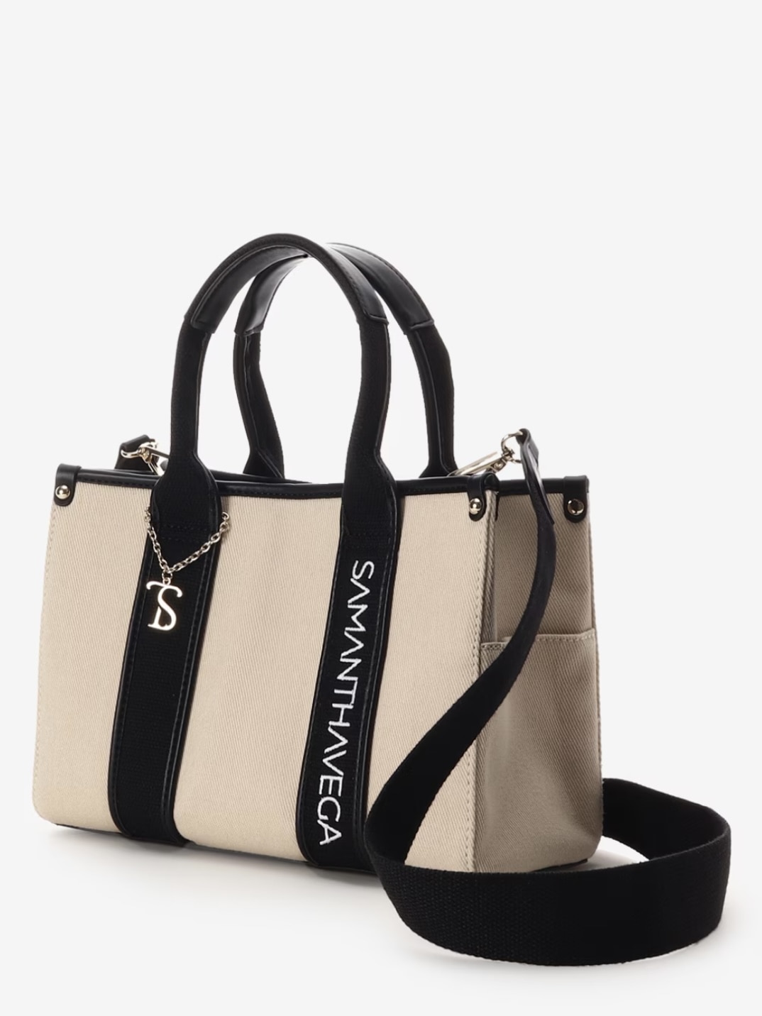 ロゴテープキャンバストートバッグ（小）【オフホワイト】 オフホワイト