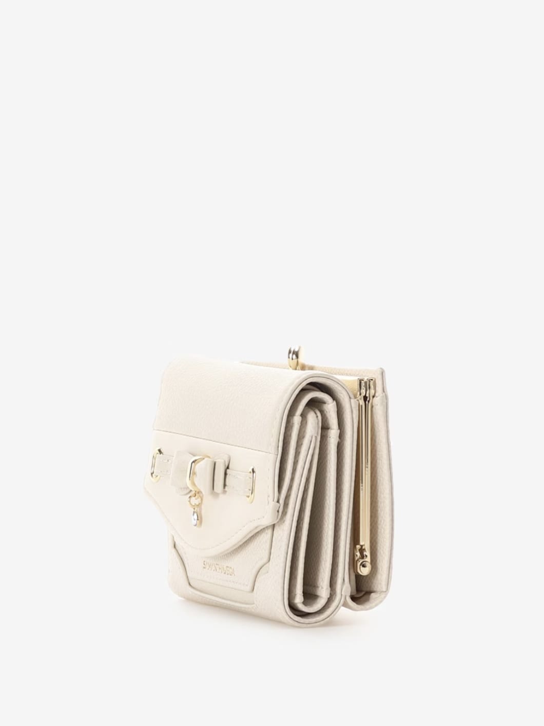 フロントリボンベルト折財布【オフホワイト】 オフホワイト