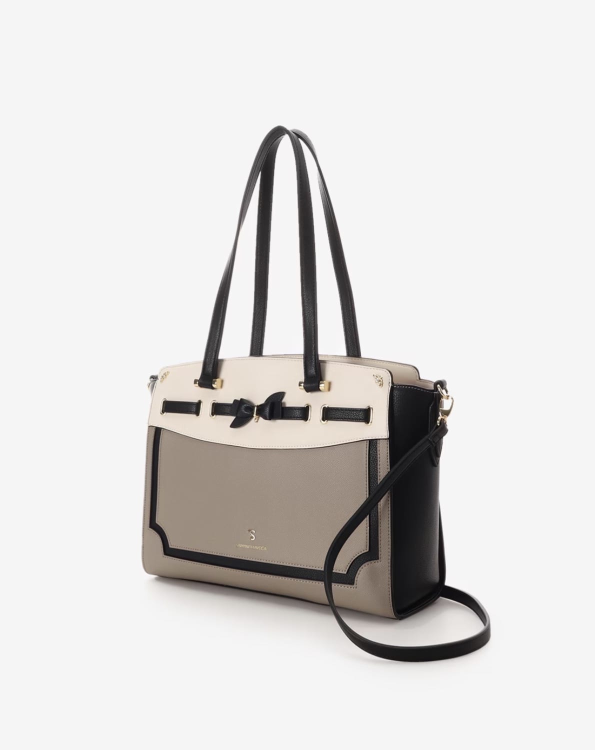 フロントリボンベルトトートバッグ【マルチカラー】 マルチカラー