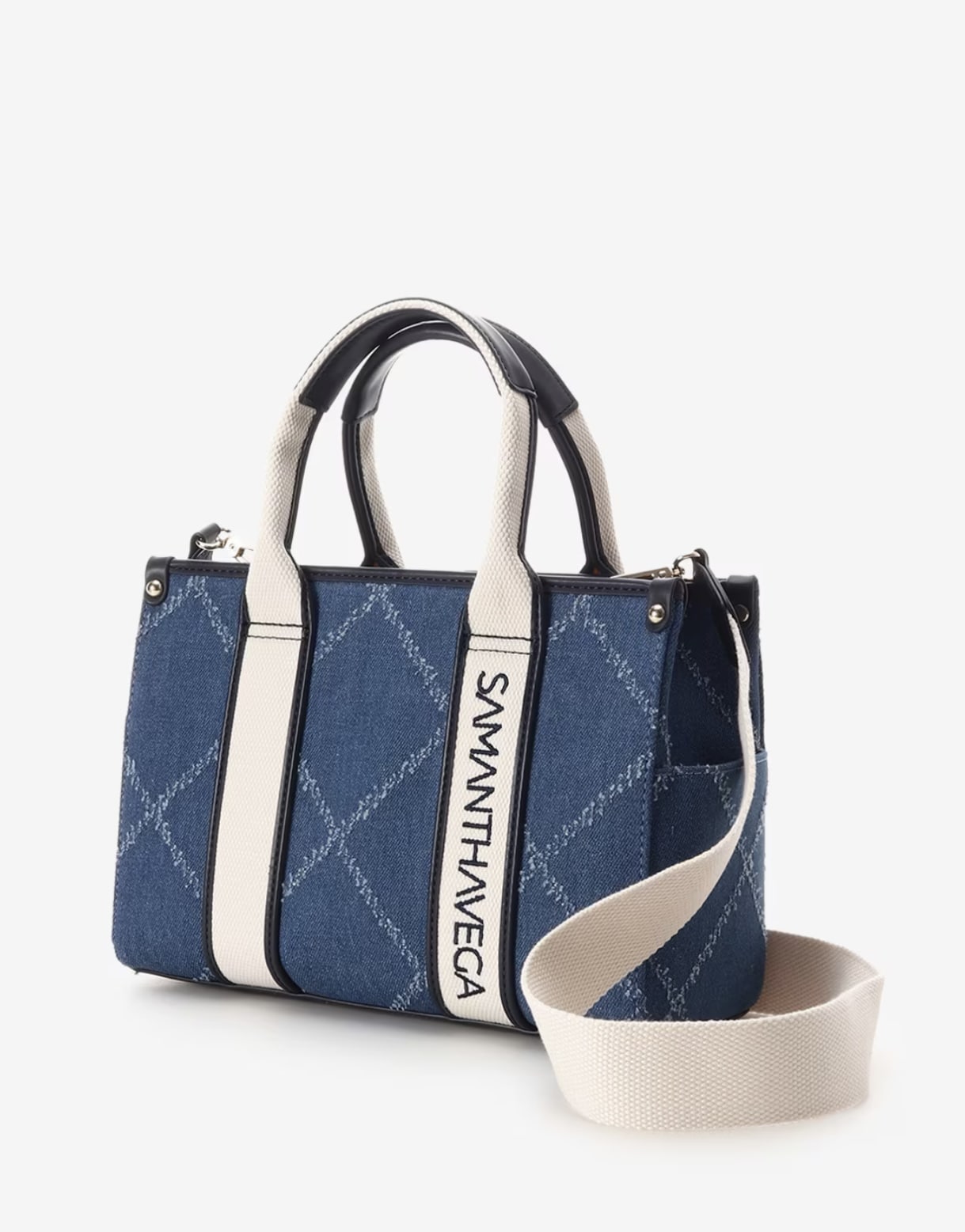 ロゴテープデニムトート(小)【ネイビー】 ネイビー