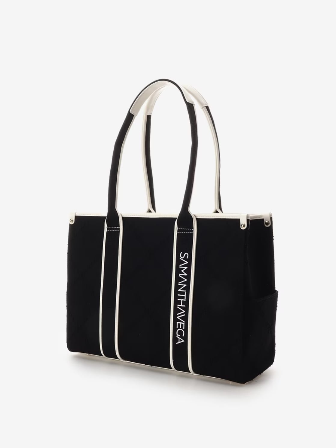 ロゴテープデニムA4トート【ブラック】 ブラック