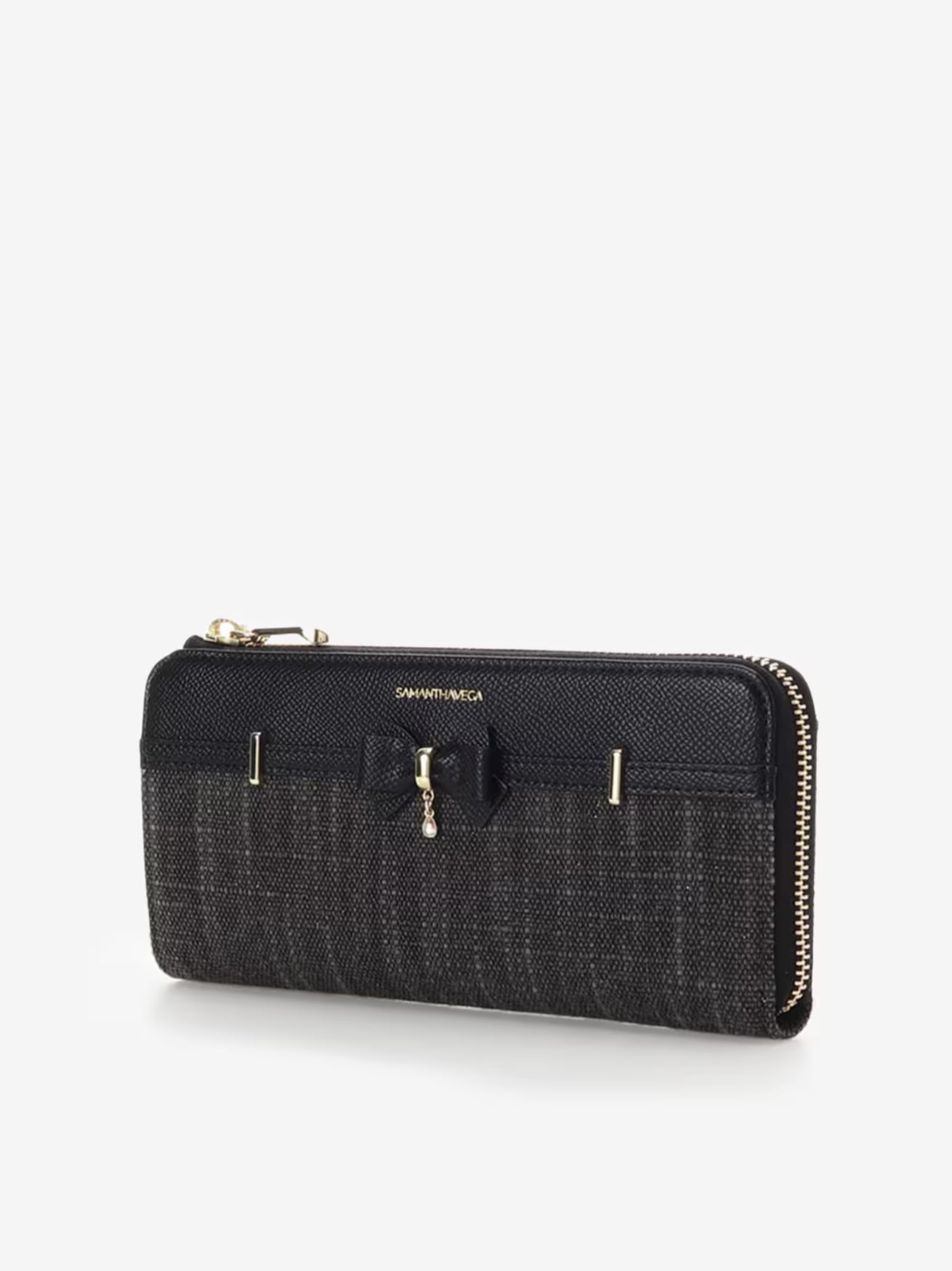 バンブーアクセントリボン長財布【ブラック】 ブラック