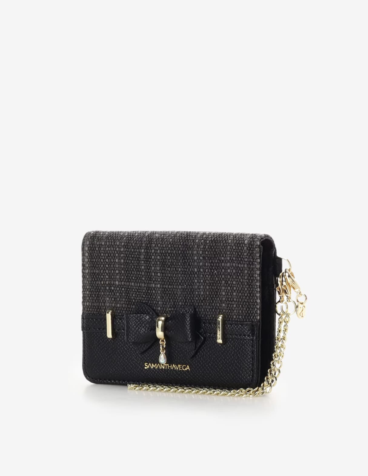 バンブーアクセントリボンパスケース【ブラック】 ブラック