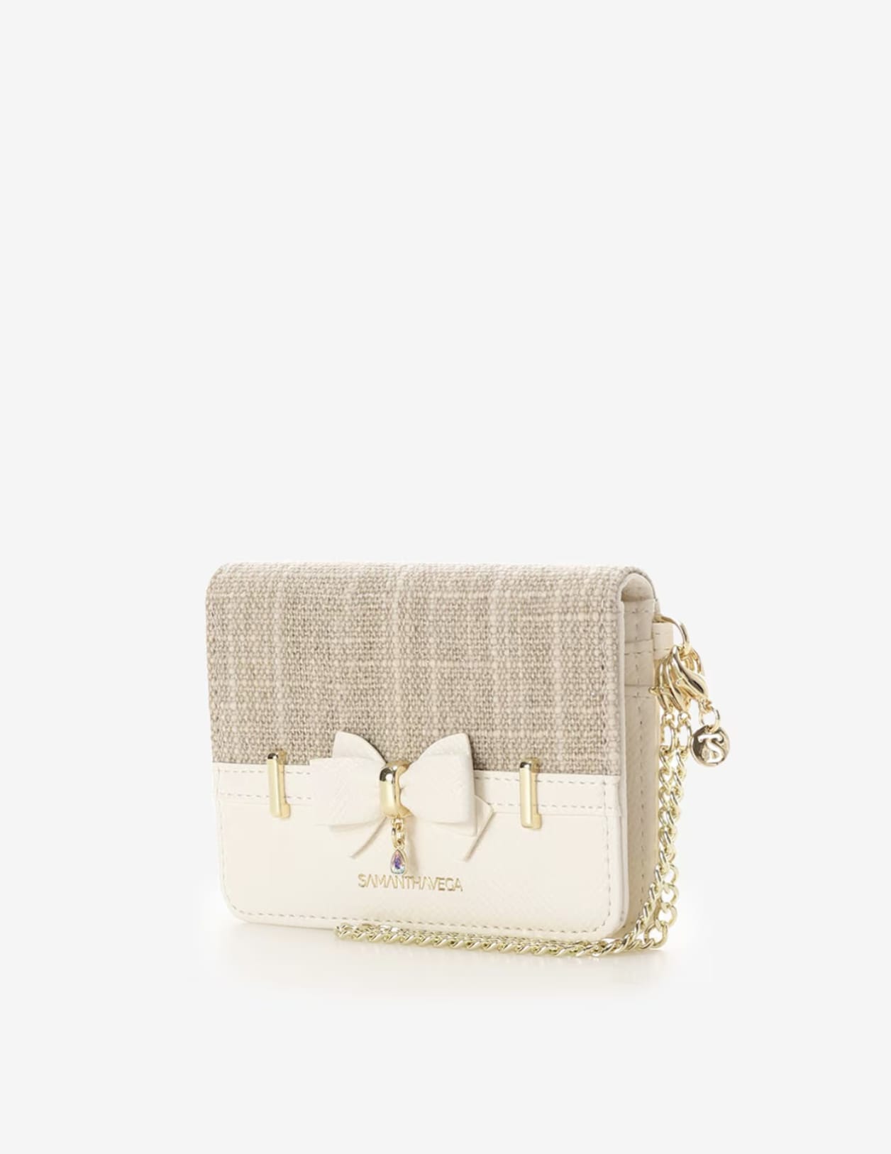 バンブーアクセントリボンパスケース【ホワイト】 ホワイト