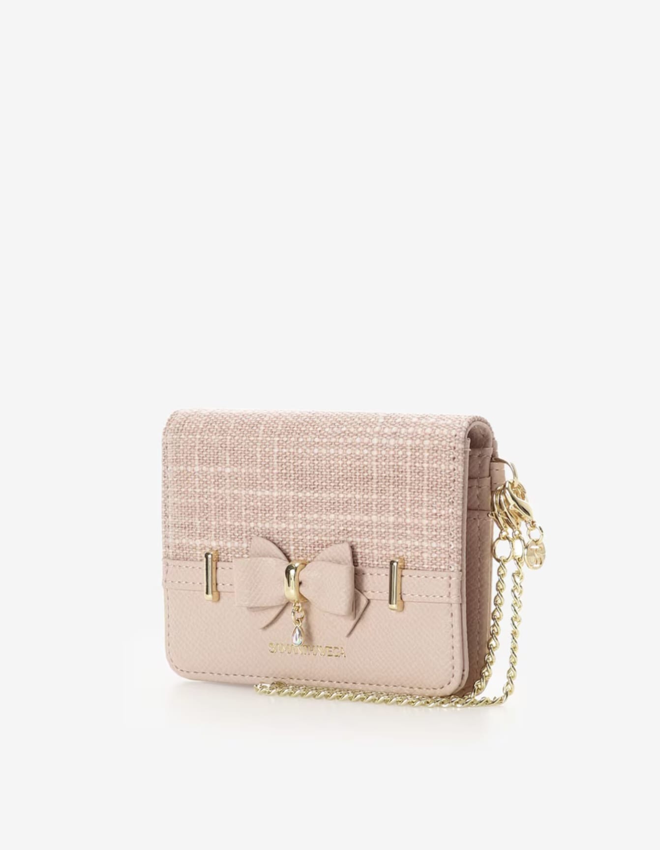 バンブーアクセントリボンパスケース【ピンク】 ピンク