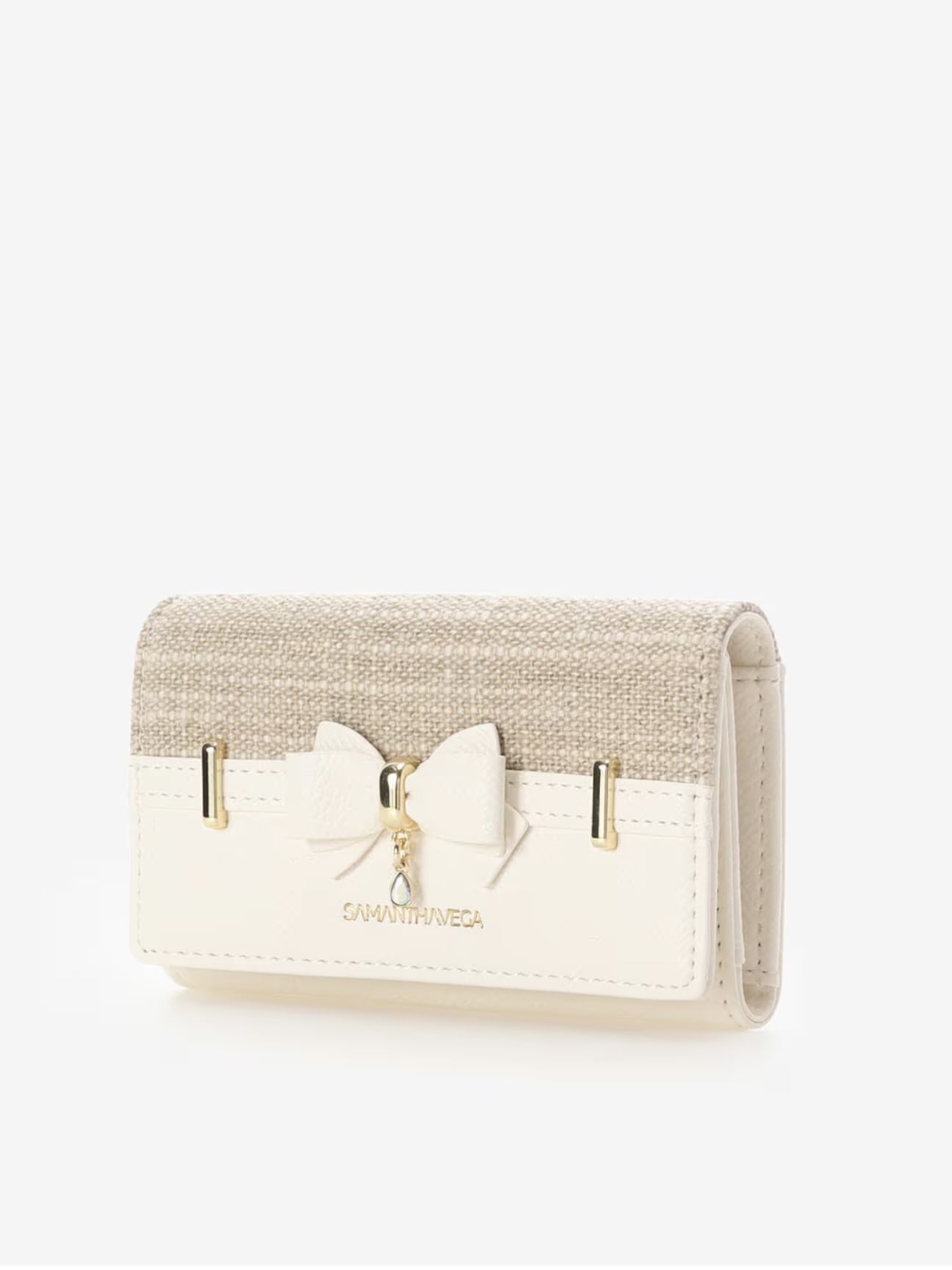 バンブーアクセントリボンキーケース【ホワイト】 ホワイト