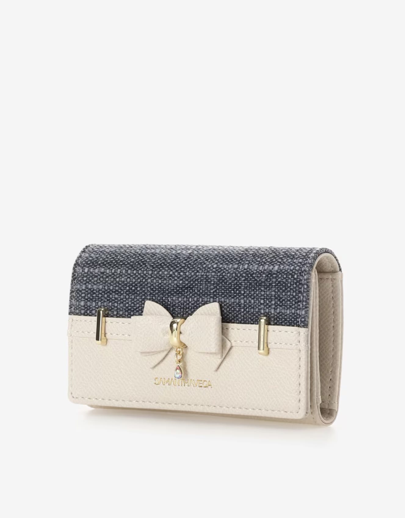 バンブーアクセントリボンキーケース【インディゴ】 インディゴ