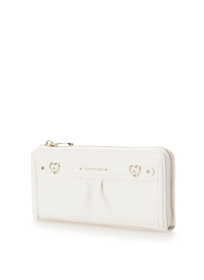 ハートベルト長財布【ホワイト】 ホワイト