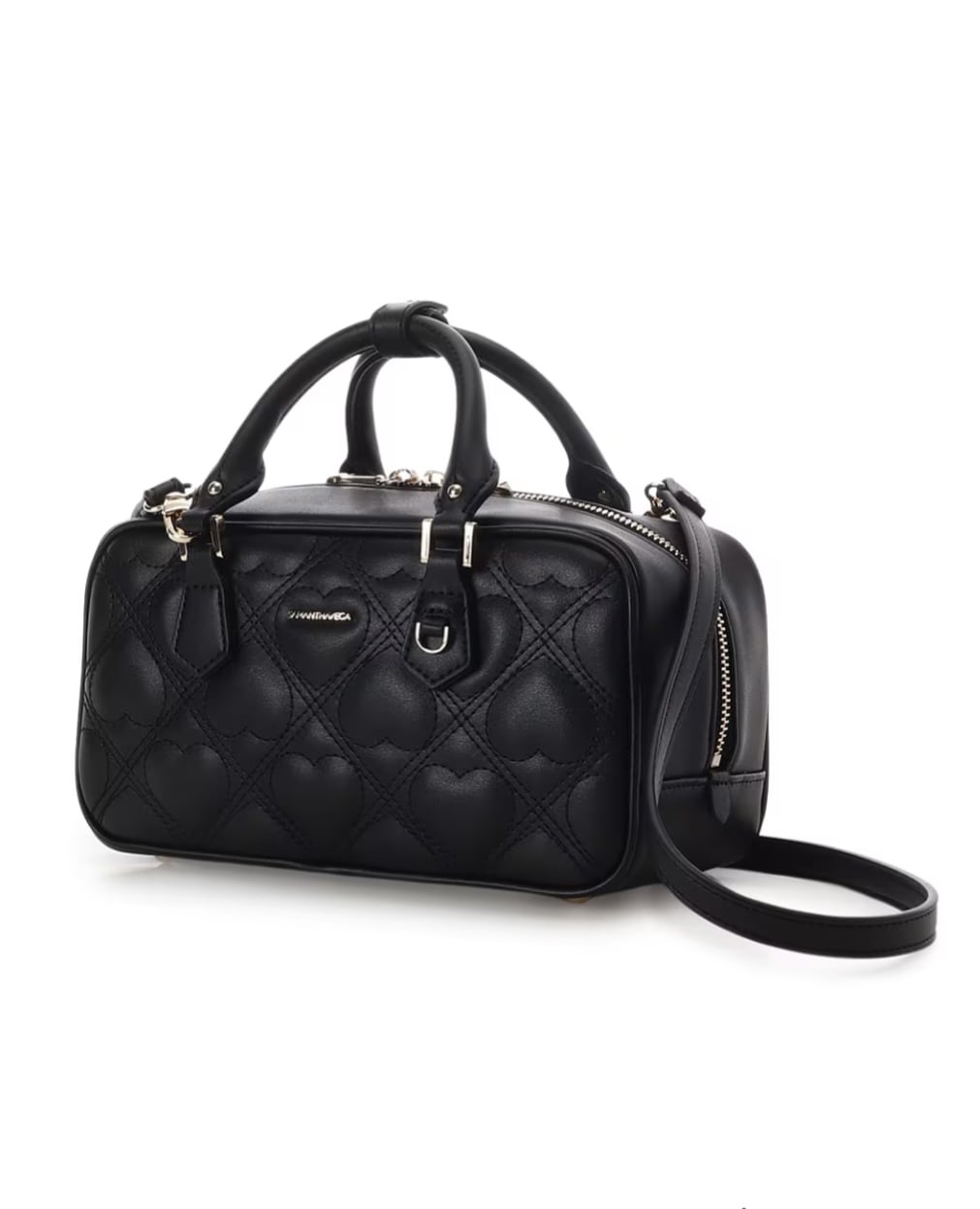 ハートキルトショルダーバッグ【ブラック】 ブラック