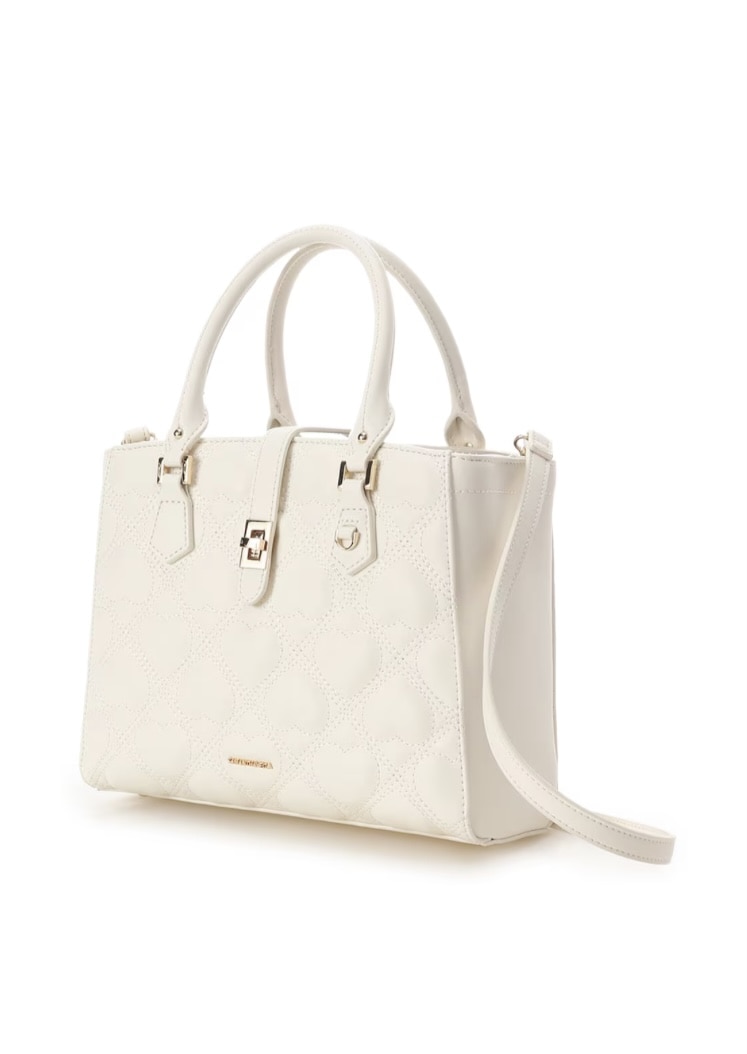 ハートキルトハンドバッグ【ホワイト】 ホワイト