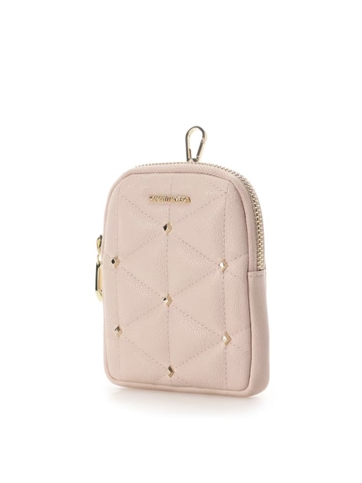 キルティングスタッズポーチ型チャーム【ピンク】 ピンク