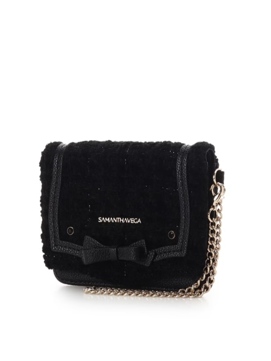 ソリッドリボンツイードパスケース【ブラック】 ブラック