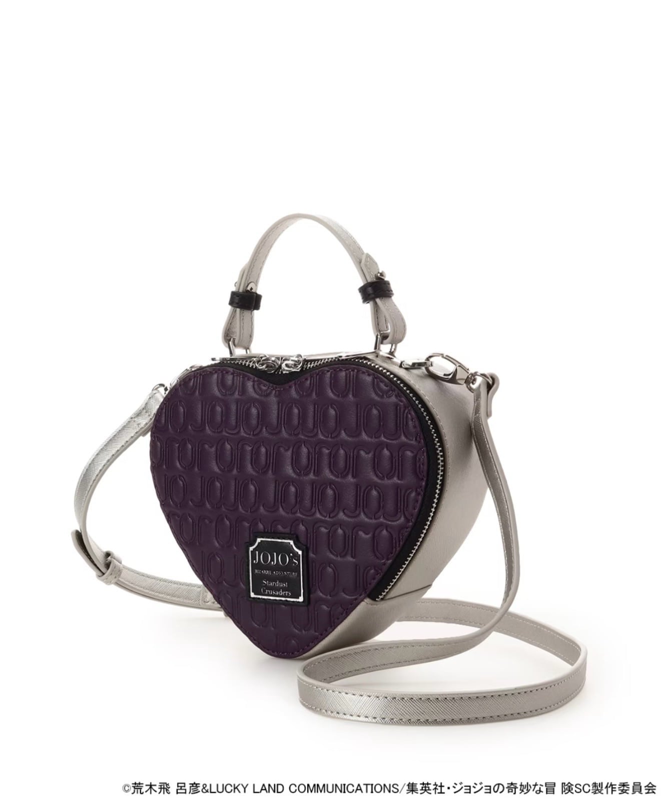 SAMANTHAVEGA×アニメ『ジョジョの奇妙な冒険 スターダストクルセイダース』　「ジャン・ピエール・ポルナレフ」コレクション　ハート型ショルダーバッグ シルバー