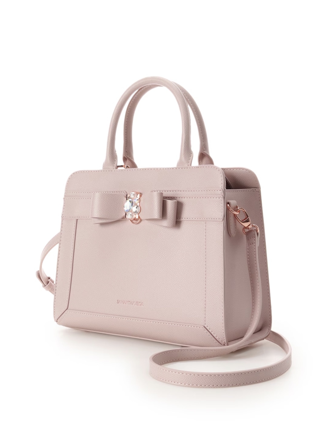 ジュエルリボンハンドバッグ【ピンク】 ピンク