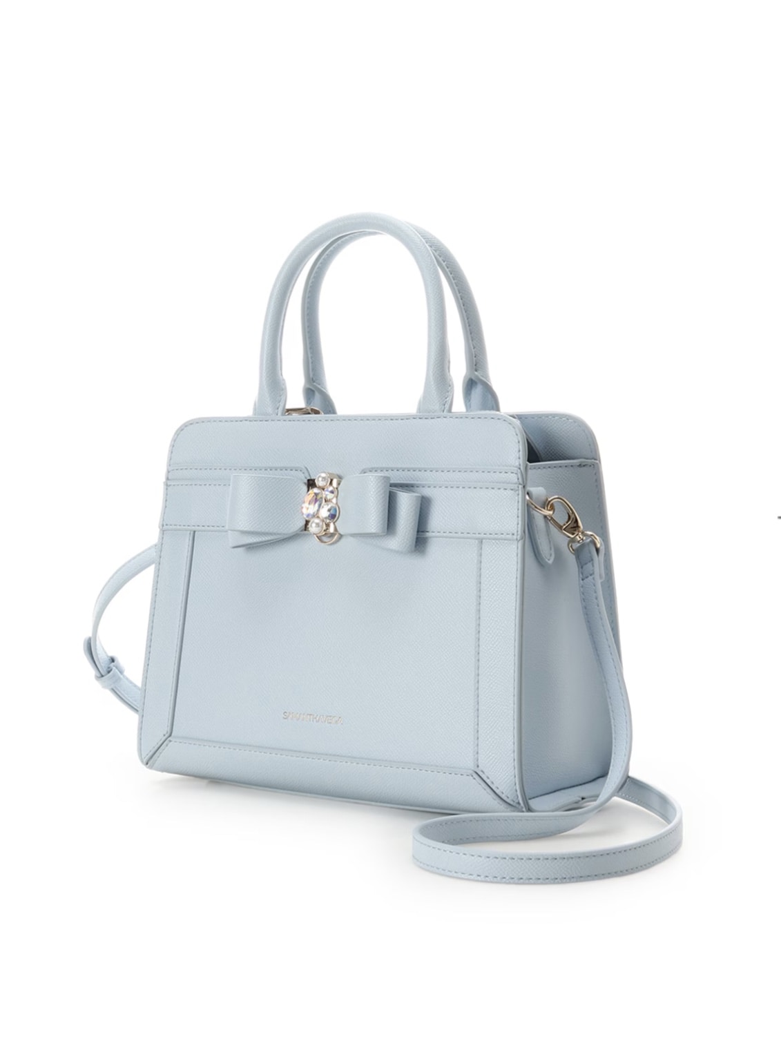 ジュエルリボンハンドバッグ【ライトブルー】 ライトブルー