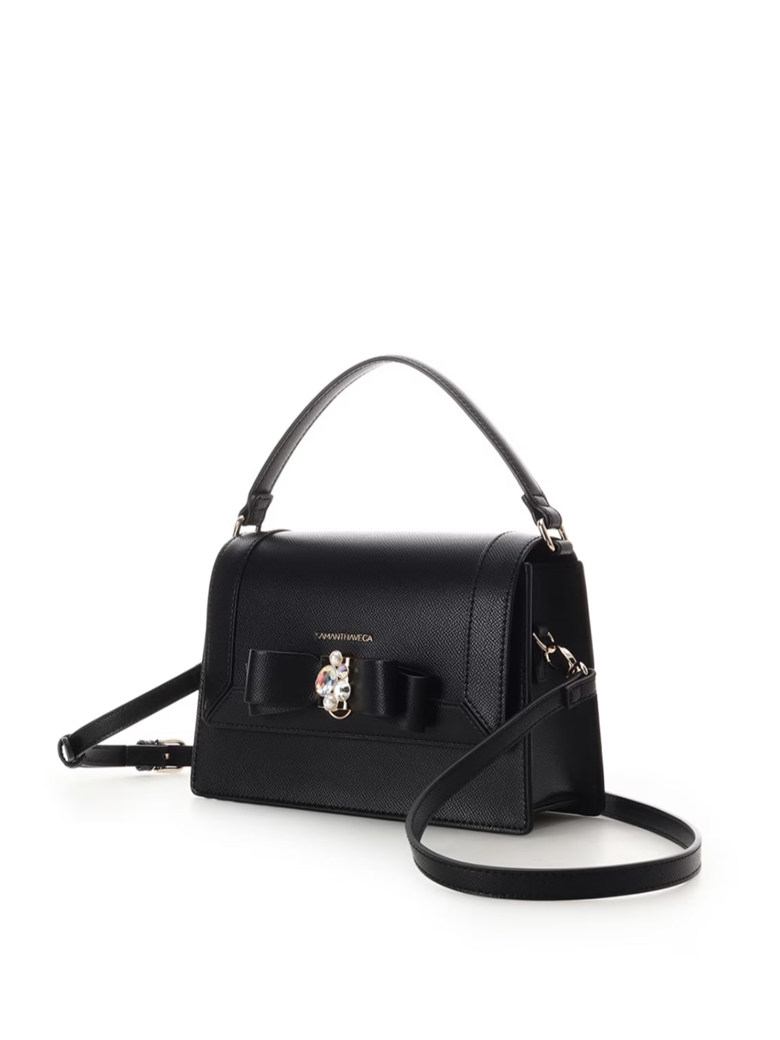 ジュエルリボンショルダーバッグ【ブラック】 ブラック