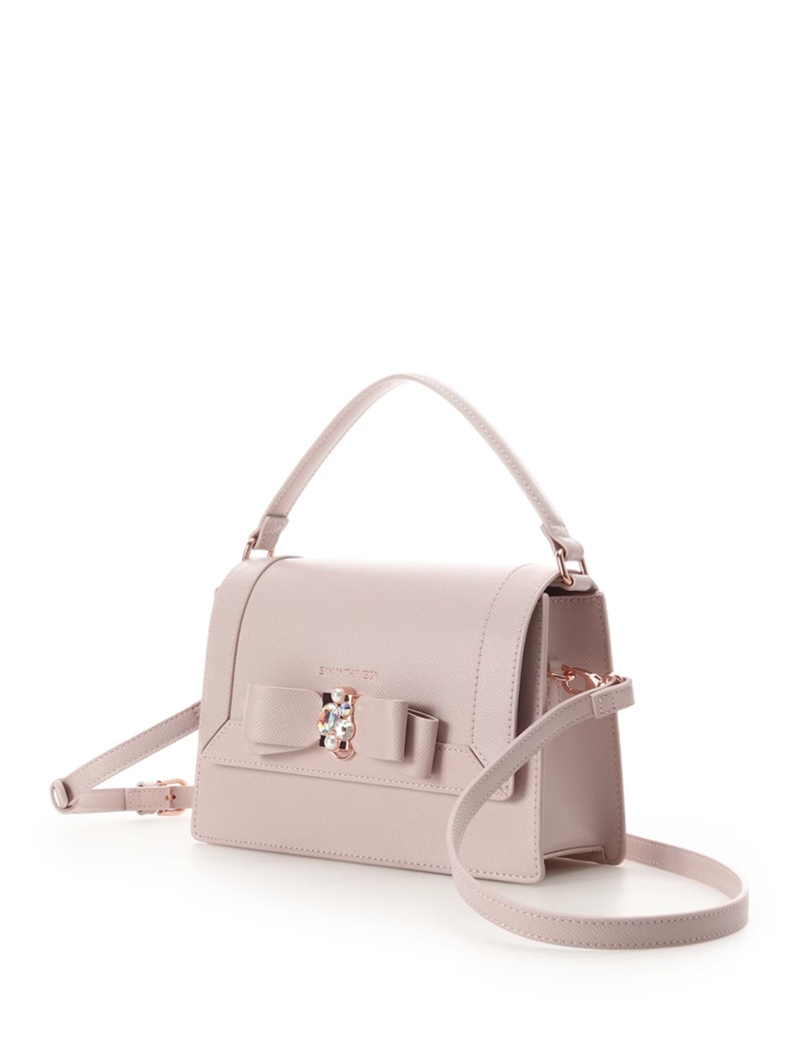 ジュエルリボンショルダーバッグ【ピンク】 ピンク