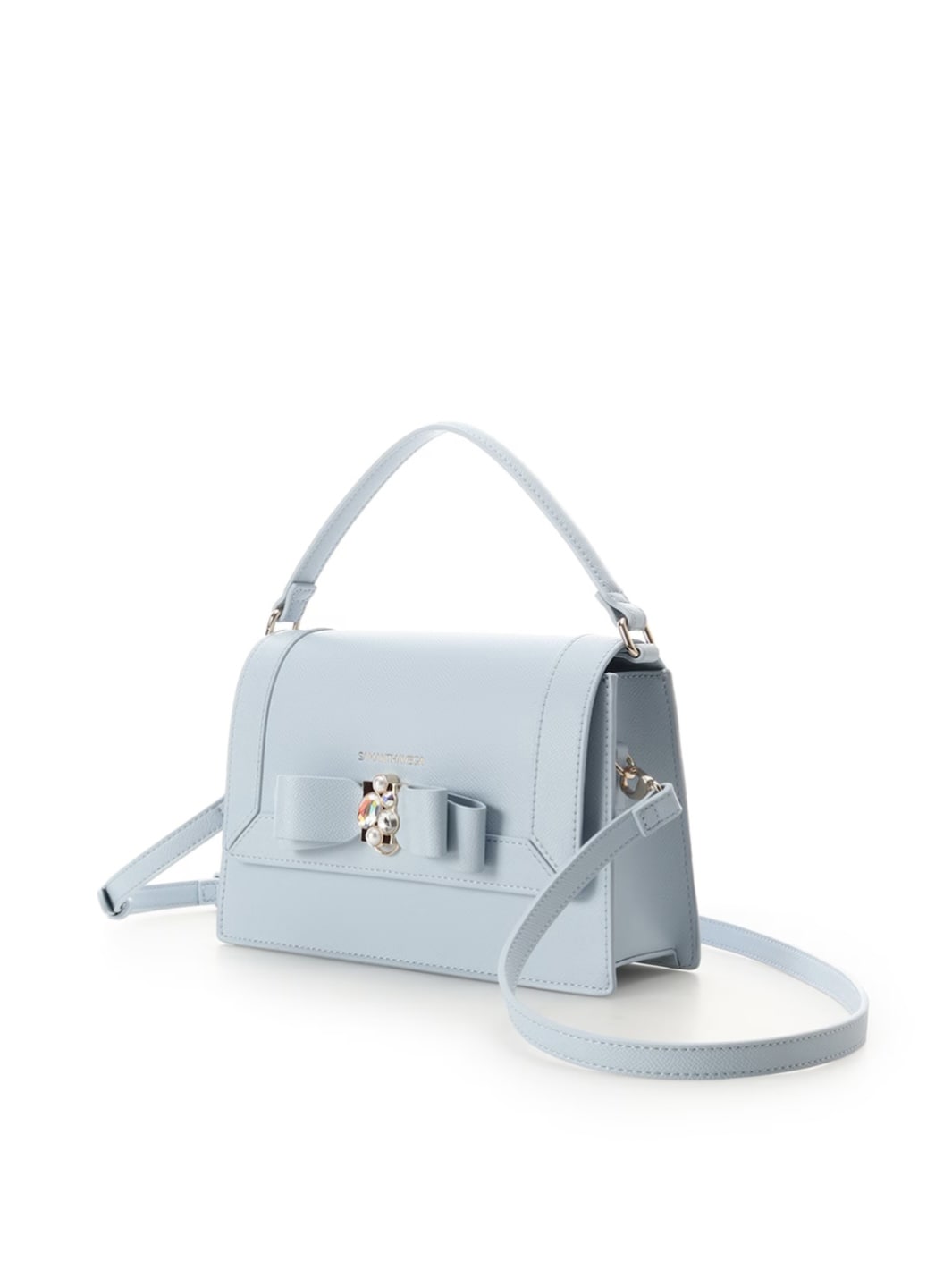 ジュエルリボンショルダーバッグ【ライトブルー】 ライトブルー