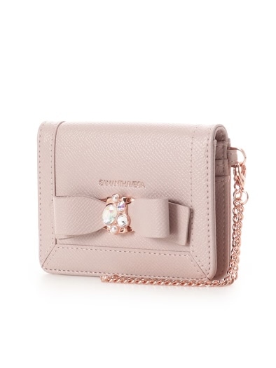  ジュエルリボンパスケース【ピンク】 ピンク