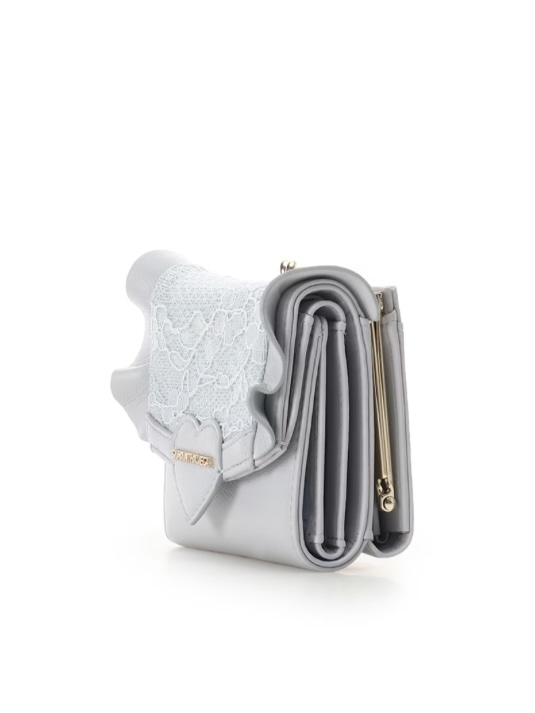 レースハートベルト折財布【ライトブルー】 ライトブルー