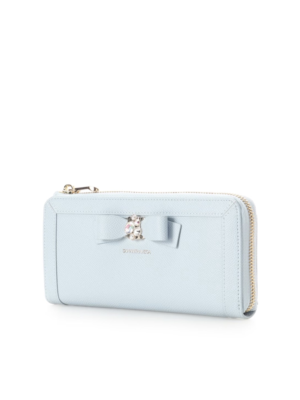 ジュエルリボン長財布【ライトブルー】 ライトブルー