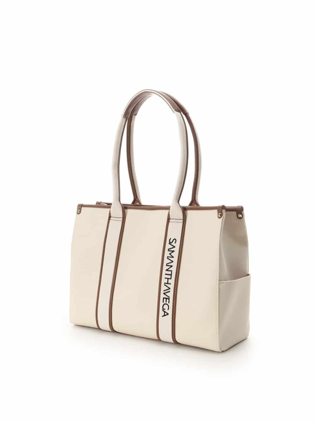 ロゴテープキャンバストートバッグ（大）【ベージュ】 ベージュ