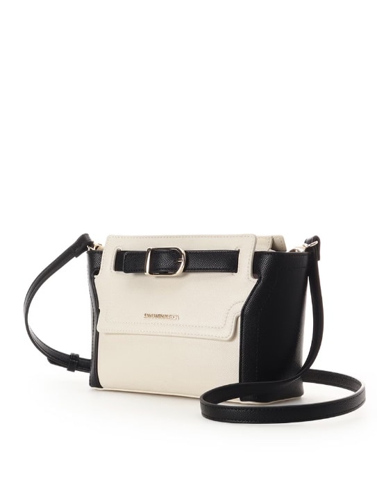 フロントバックルショルダーバッグ【ホワイト】 ホワイト