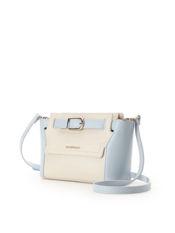 フロントバックルショルダーバッグ【ライトブルー】 ライトブルー