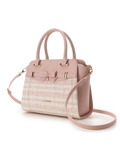 半額！初心者♡女性におすすめ♡ＮＳＰ Ｂ４ＢＣ ファンボード ７＇２ ピンク 新色ツイードアクセントリボンハンドバッグ【ピンク】(ピンク