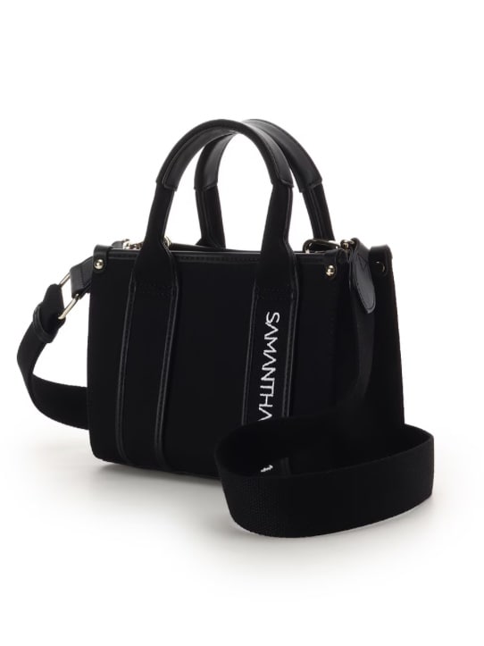 新色ロゴテープキャンバスショルダーバッグ（ミニ）【ブラック】 ブラック