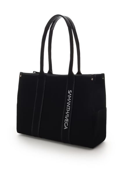 新色ロゴテープキャンバスA4トートバッグ【ブラック】 ブラック