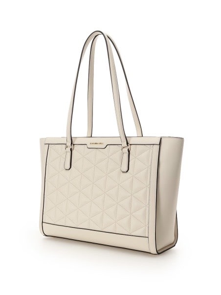 キルティングフェイクレザートートバッグ【オフホワイト】 オフホワイト