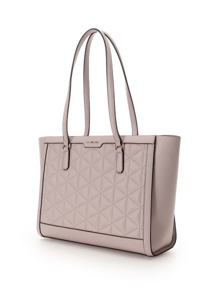 キルティングフェイクレザートートバッグ【ピンクベージュ】 ピンクベージュ