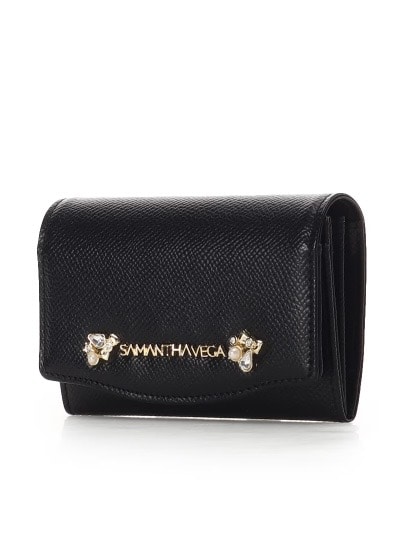 アクセントビジューカードケース【ブラック】 ブラック