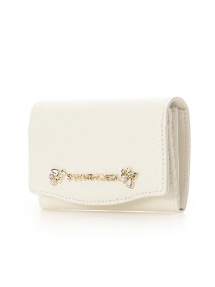 アクセントビジューカードケース【ホワイト】 ホワイト