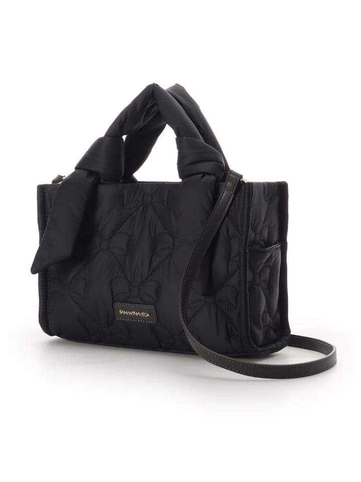 リボンキルティングハンドバッグ【ダークグレー】 ダークグレー