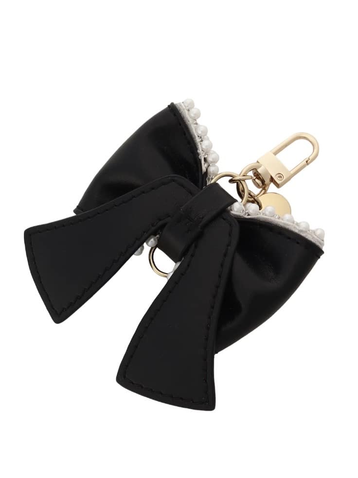 パールリボンチャーム【ブラック】 ブラック