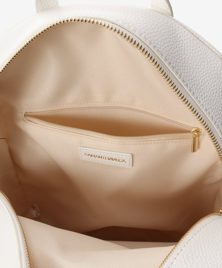 ビジューリボンリュック(大) ホワイト 0