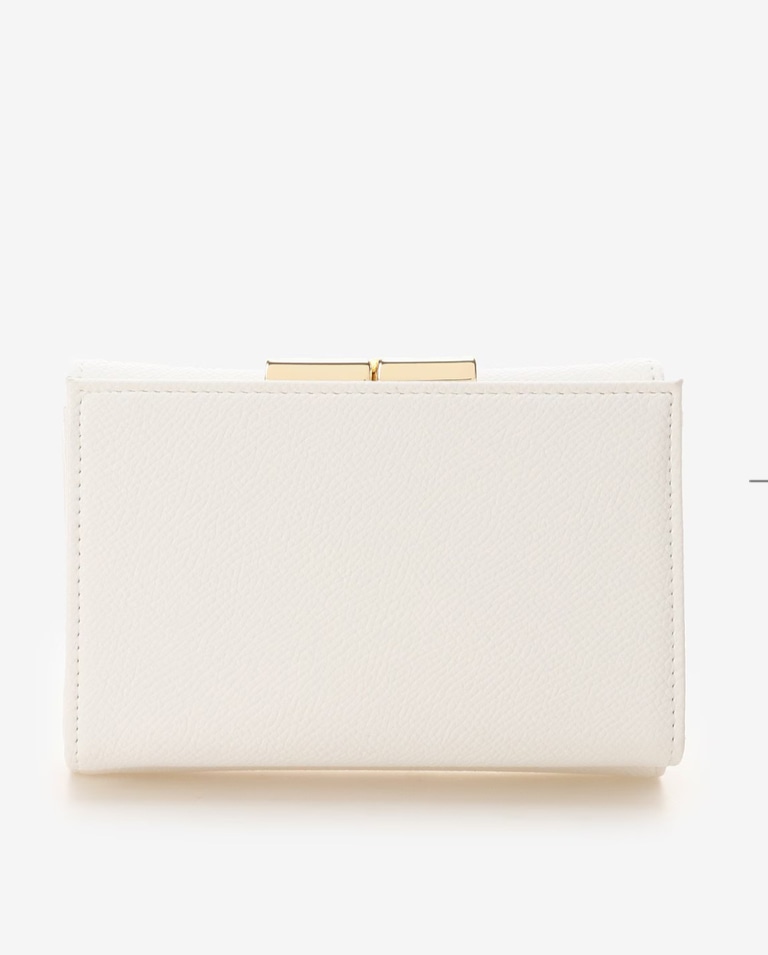 再入荷！！ハートビジュー付き折財布　【ホワイト】 ホワイト 0