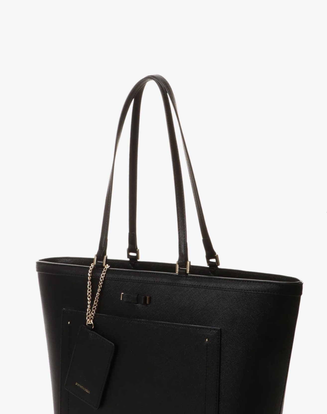 シンプルリボントートバッグ ブラック