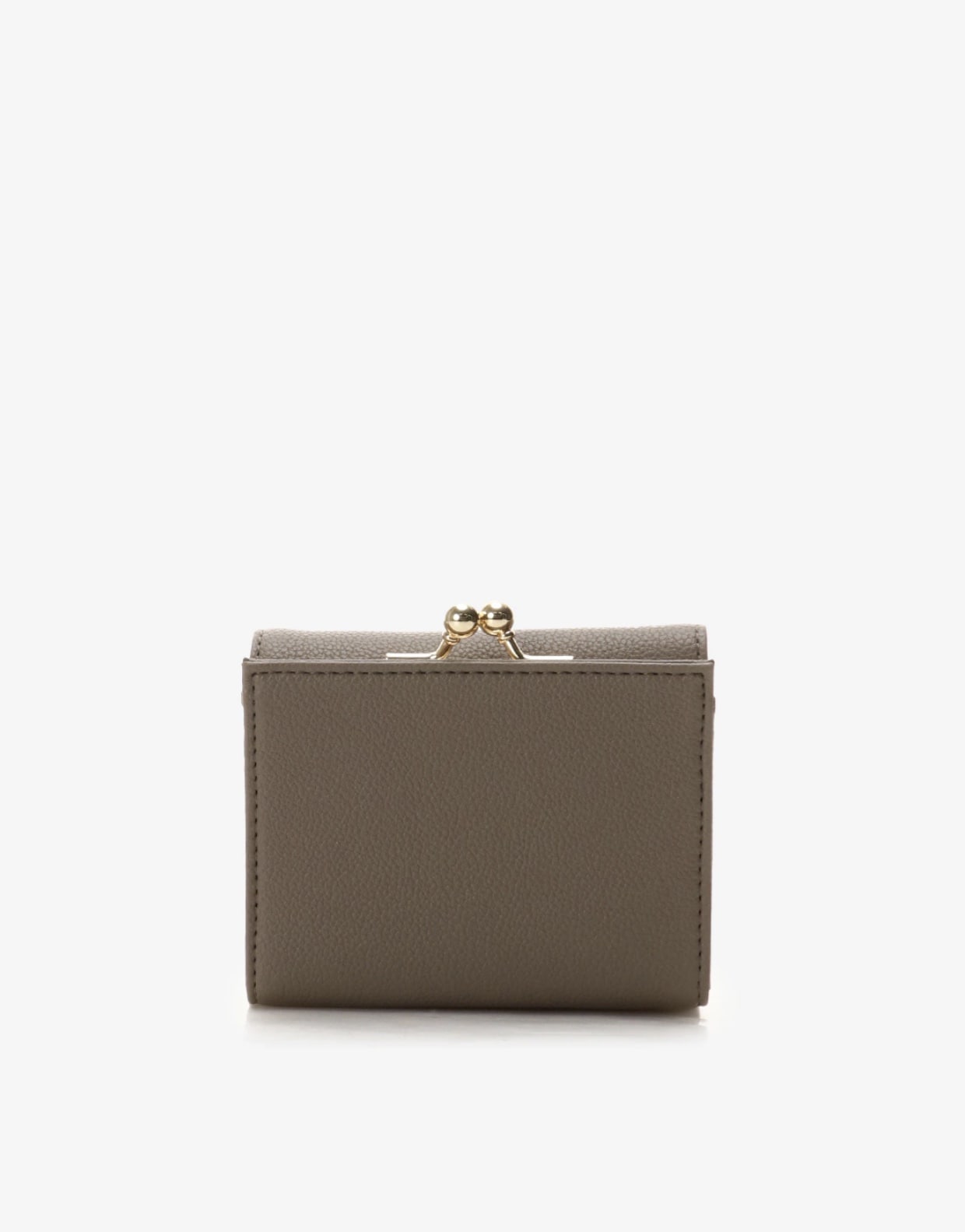 ベルト金具折財布【グレージュ】 グレージュ